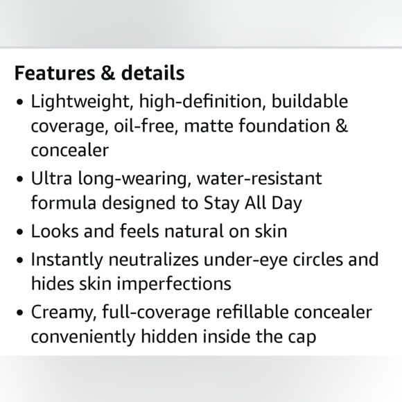 NIB🔥$42 Stila Almond 11 2in1 "Stay All Day" 12 Hour🤩Foundation & Concealer - Picture 7 of 11